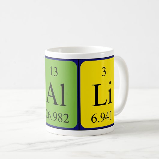 Calli periodieke lijstnaam mok (Voorkant rechts)