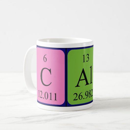 Calli periodieke lijstnaam mok (Voorkant links)