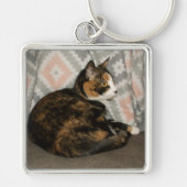 Callie Cat op Sofa Sleutelhanger (Voorkant)