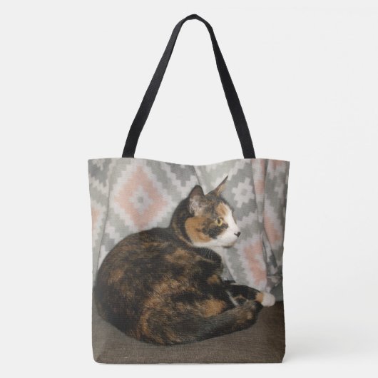 Callie Cat op Sofa Tote Bag (Achterkant)