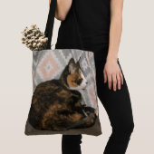 Callie Cat op Sofa Tote Bag (Dichtbij)