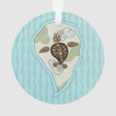 Callie de Zee Turtle Acryl Ornament (achterkant)