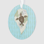 Callie de Zee Turtle Acryl Ornament (voorkant)