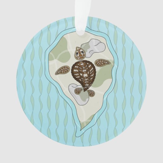 Callie de Zee Turtle Acryl Ornament (voorkant)