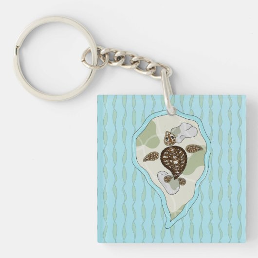 Callie de Zee Turtle Acryl Sleutelhanger (Voorkant)