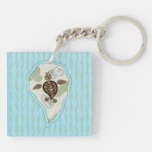 Callie de Zee Turtle Acryl Sleutelhanger (Achterkant)
