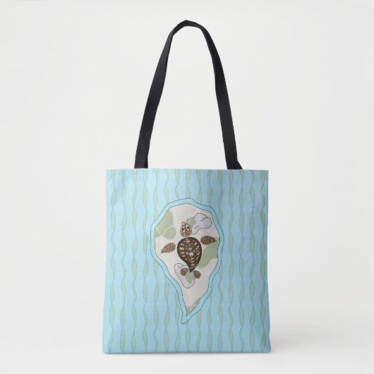 Callie de Zee Turtle All-Over-Print Bag Tote Bag (Voorkant)