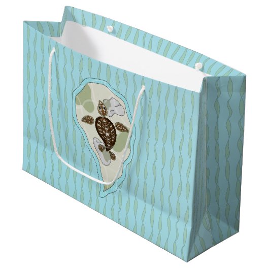 Callie de Zee Turtle Gift Bag Groot Cadeauzakje (Voorkant Gekanteld)