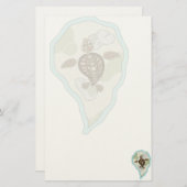 Callie de Zee Turtle Stationery Briefpapier (Voorkant / Achterkant)