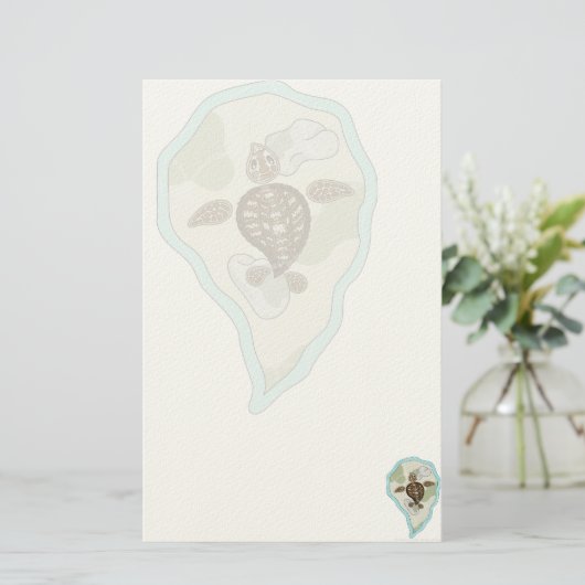 Callie de Zee Turtle Stationery Briefpapier (Staand voorkant)