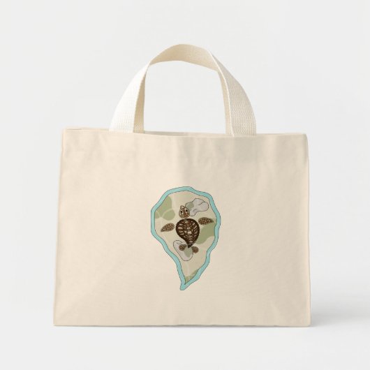 Callie de zeeschildpad boodschappentas mini tote bag (Voorkant)