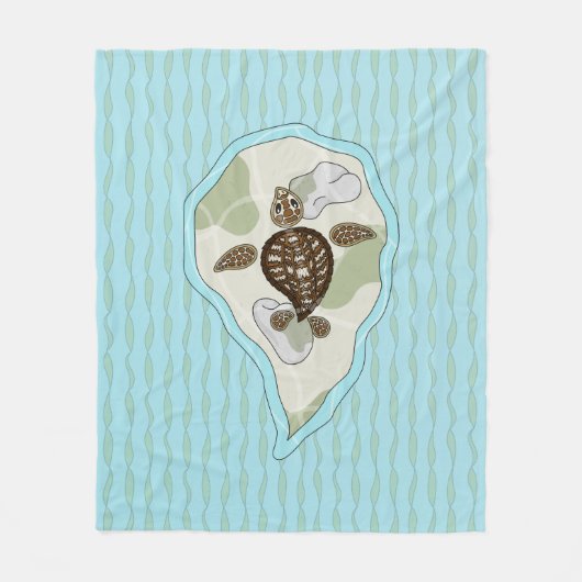 Callie de zeeschildpad fleece deken (Voorkant)