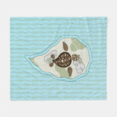 Callie de zeeschildpad fleece deken (Voorkant (Horizontaal))