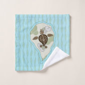 Callie de zeeschildpad handdoekenset bad handdoek (Wasdoekje)