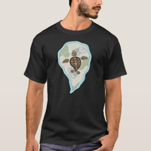 Callie de zeeschildpad Heren Donker T-shirt