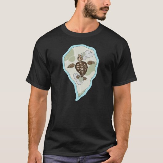 Callie de zeeschildpad Heren Donker T-shirt (Voorkant)