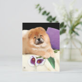 CALLIE heARTdog chow postcard Briefkaart (Staand voorkant)