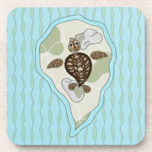 Callie het Zee Turtle Cork Onderzetter