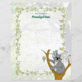 Callie Koala Ivy Lined Paper Sheet (Voorkant)