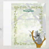 Callie Koala Ivy ongelinieerd papier vel (Voorkant / Achterkant)