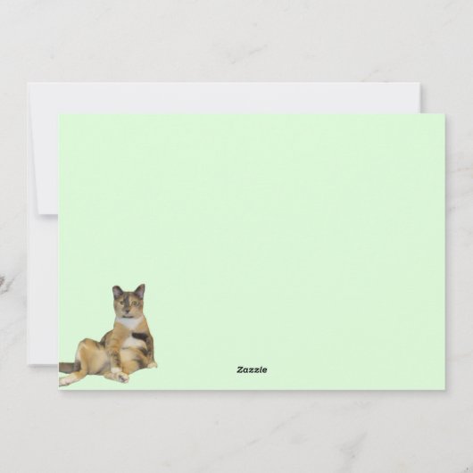 Callie Muffin de Dwaze Zwerfkat Plat Kaart (Achterkant)