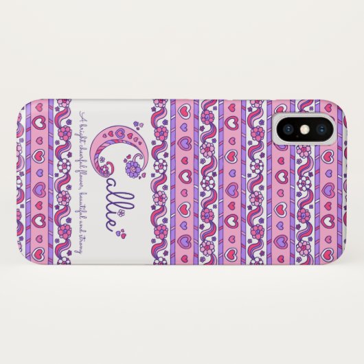 Callie naam betekent harten doodles iphone Case-Mate iPhone case (Achterkant (horizontaal))