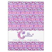 Callie naam betekent harten doodles klembord (Achterkant)