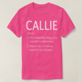 Callie Naam Gift T-shirt (Design voorkant)