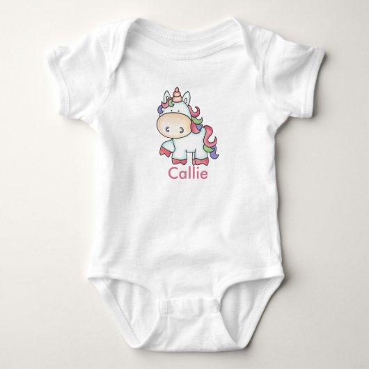 Callie's gepersonaliseerde Unicorn Gifts Romper (Voorkant)