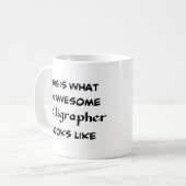 calligraaf, geweldig koffiemok (Voorkant links)
