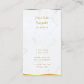 Calligraded Script Elegant Marble Gold Modern Visitekaartje (Achterkant)