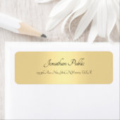 Calligraded Script Gold Minimalist Sjabloon Chic Etiket (Insitu)