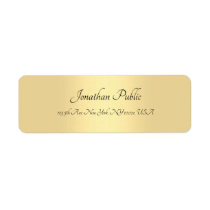 Calligraded Script Gold Minimalist Sjabloon Chic Etiket