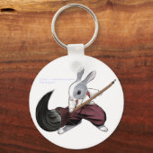 Calligrafe konijn - Sleutelhanger- Sleutelhanger (Voorkant)