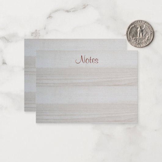 Calligrafed Script Elegant Sjabloon Wood Look (Voorkant / Achterkant in situ)