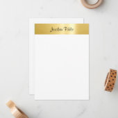 Calligrafed Script Gold Look Elegant Sjabloon (Voorkant / Achterkant in situ)