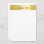 Calligrafed Script Gold Look Elegant Sjabloon (Voorkant / Achterkant)