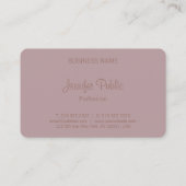 Calligrafed Script Modern Monogram Sjabloon Visitekaartje (Achterkant)