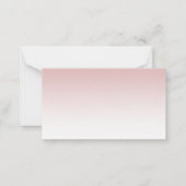 Calligrafed Script Naam Modern Roos Goud Trendy Notitiekaartje (Achterkant)