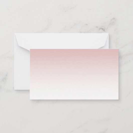 Calligrafed Script Naam Modern Roos Goud Trendy Notitiekaartje (Achterkant)