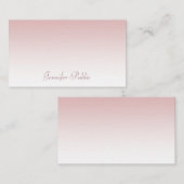 Calligrafed Script Naam Modern Roos Goud Trendy Notitiekaartje (Voorkant / Achterkant)