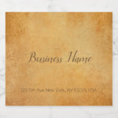 Calligrafed Script oud papier look trendy Sjabloon Bier Etiket (Enkel label)