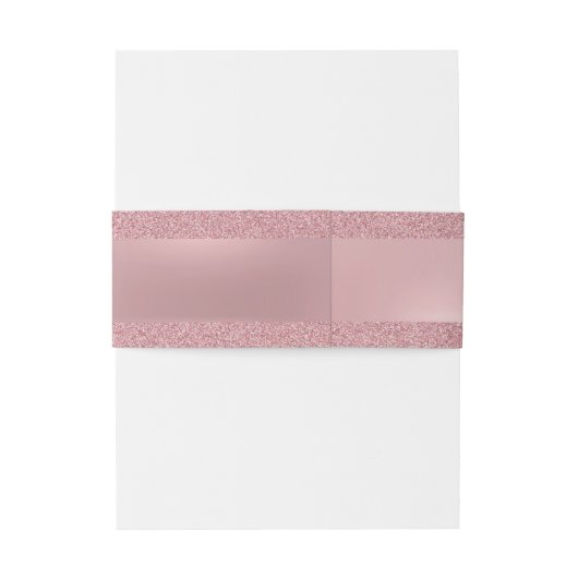 Calligrafed Script Tekst Elegant Roos Goud Modern Uitnodigingen Wikkel (Achterkant Voorbeeld)