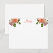 Calligrafed Script Trendy Waterverf Rozen Floral Notitiekaartje (Voorkant / Achterkant)