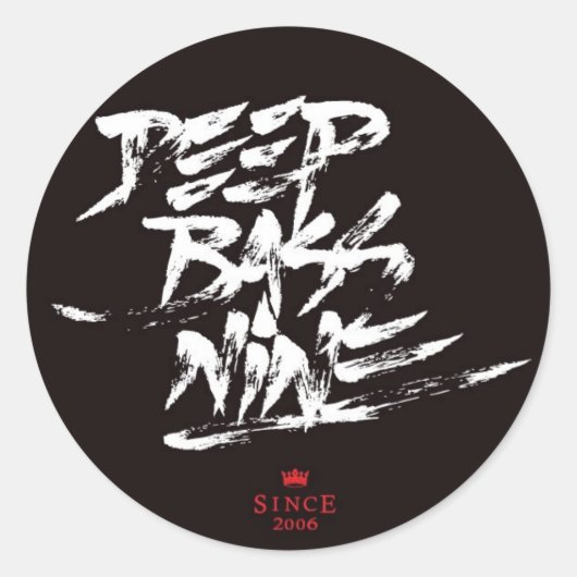 Calligraffiti van Flixx Ronde Sticker (Voorkant)