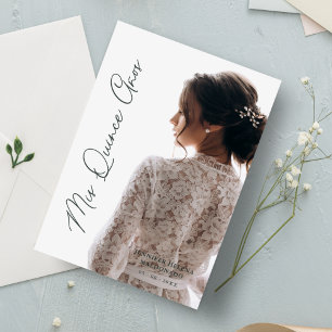 Calligrafía de fancy para la fotografía Minimalist Kaart