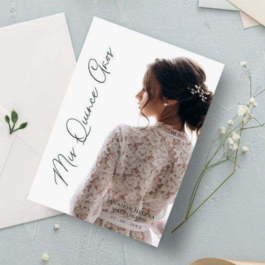 Calligrafía de fancy para la fotografía Minimalist Kaart