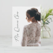 Calligrafía de fancy para la fotografía Minimalist Kaart (Staand voorkant)