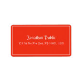 Calligrafide Sjabloon kerstrood wit adres Etiket (Voorkant)