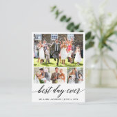 Calligrafie 4 Foto Beste Dag Ooit Dank Je Briefkaart (Staand voorkant)